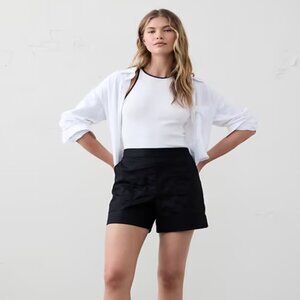 Banana Republic Factory Linen-Blend Pull-on Short M Black SOLD OUT